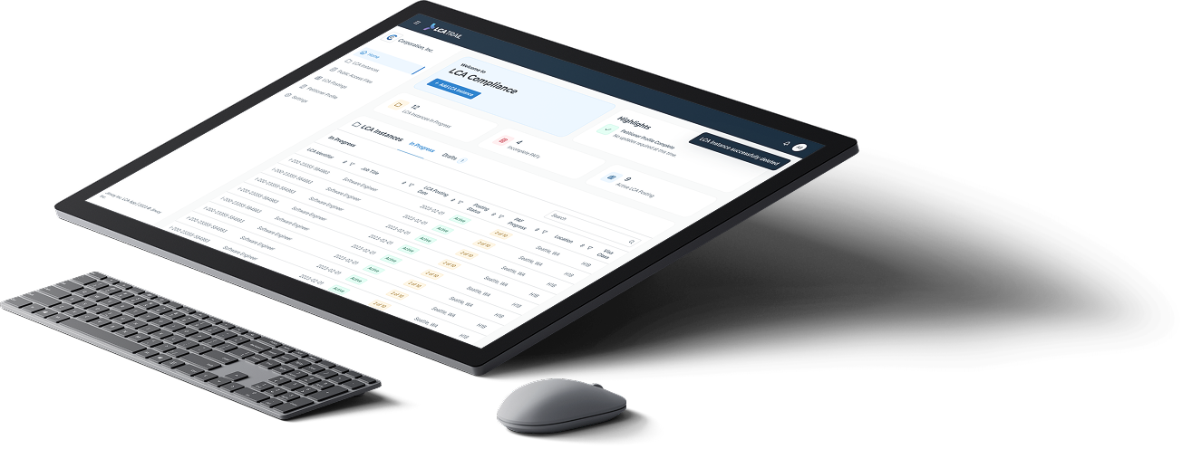 LCA Trail product preview on a laptop
