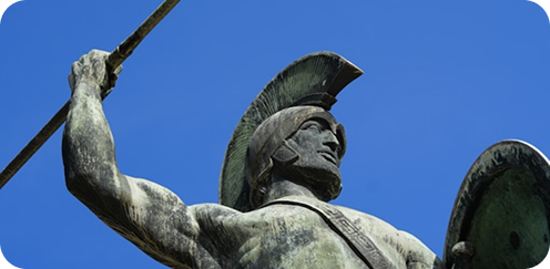 Monument statue symbolizing strength and reputation